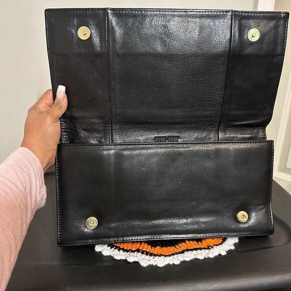 Hare + Hart leather and calf hair clutch - Picture 4 of 6